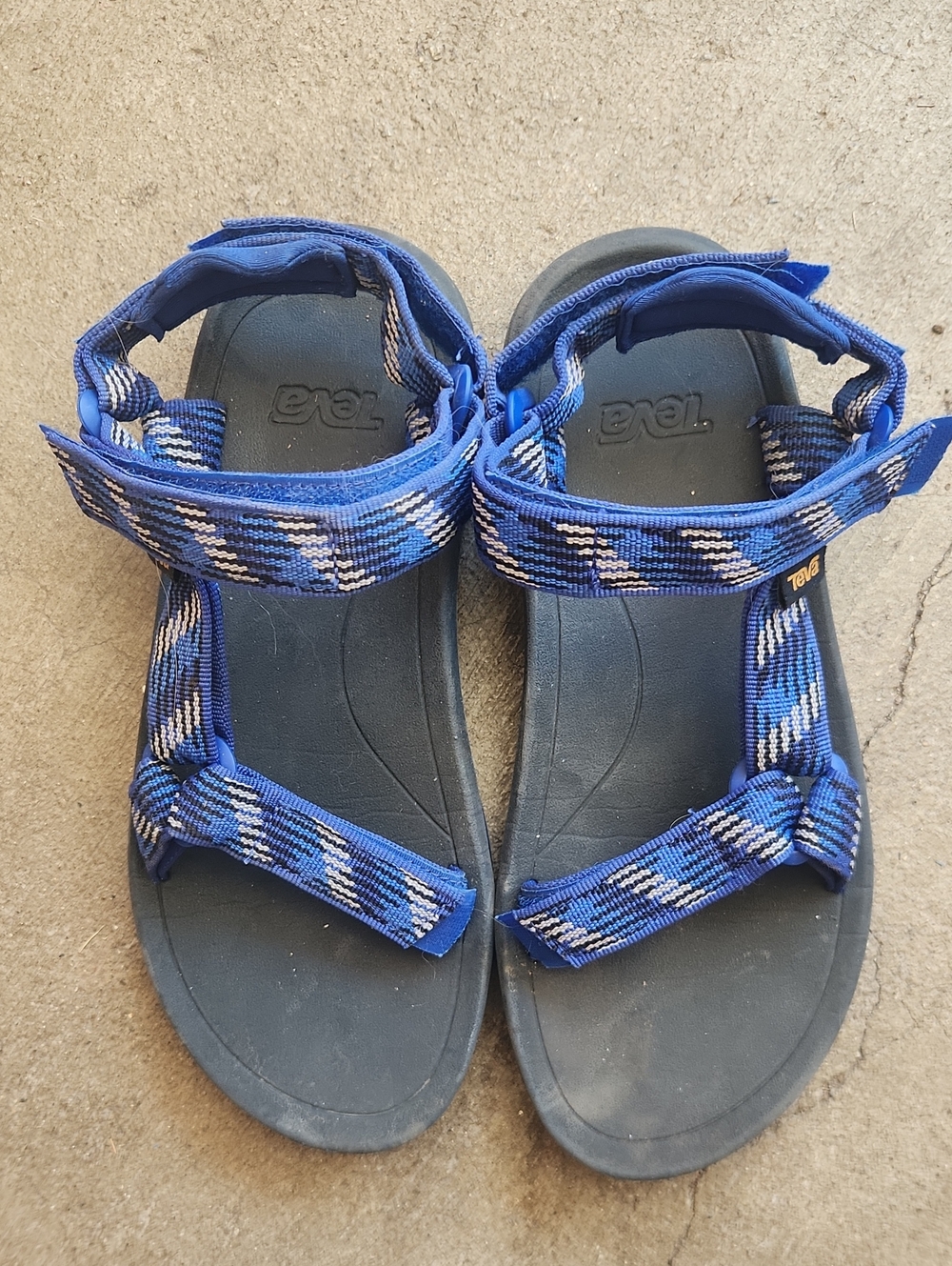 Teva Kids Blue and White Patterned Strap Sport Sandals